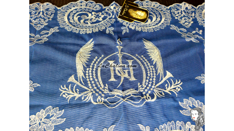CEREMONIAL CARACOL - BRIGHT METAL SILVER 903 - 096 ROYAL BLUE